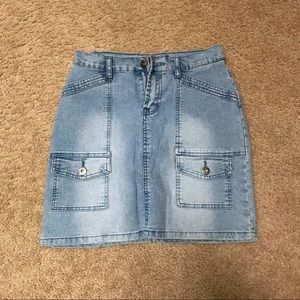Denim mini skirt